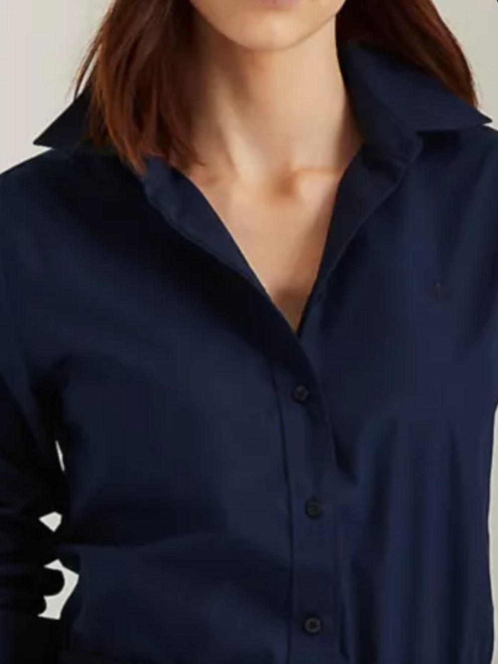 Lauren Ralph Lauren Navy Button-Down Shirt